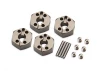 HPI Hard Anodized Alloy Locking Wheel Hexes - 12mm for HPI WR8, etc