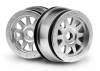 HPI Tr-10 Glue-Lock Wheel Matte Chrome (120X60mm/2Pcs)
