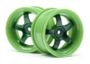 HPI Work Meister S1 Wheels - Green - 3mm Offset - 1 Pair