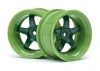 HPI Work Meister S1 Wheels - Green - 3mm Offset - 1 Pair