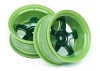 HPI Work Meister S1 Wheels - Green - 9mm Offset - 1 Pair