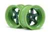 HPI Work Meister S1 Wheels - Green - 9mm Offset - 1 Pair