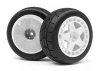 HPI WR8 Gymkhana Tyres Assembled on Fifteen52 TurboMac White Wheels - 1 Pair