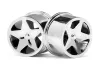 HPI Baja Q32 Super Star Wheel Set - Chrome - 4 Pack