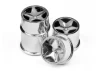 HPI Baja Q32 Super Star Wheel Set - Chrome - 4 Pack