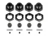 HPI Savage Aluminium 17mm Hex Hub Set - Black - Pack of 4