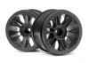 HPI 6-Shot ST Wheel (Black/2Pcs)