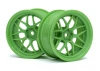 HPI Tech 7 Green Wheels - 52x26mm +6mm Offset - 1 Pair