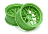 HPI Tech 7 Green Wheels - 52x26mm +9mm Offset - 1 Pair