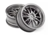 HPI Work Xsa 02C Wheel 26mm Light Gunmental (3mm/2Pcs)