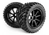 Mounted Goliath Tire on 3256 Blast Black Wheel
