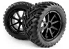 Mounted Goliath Tire on 3256 Blast Black Wheel