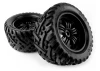 HPI Goliath Tyres Pre Mounted on 3251 Tremor Black Wheels (2)