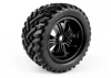 HPI Goliath Tyres Pre Mounted on 3251 Tremor Black Wheels (2)