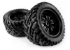 HPI Goliath Tyres Pre Mounted on 3251 Tremor Black Wheels (2)