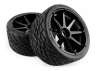 HPI Phaltline Tyres Pre Mounted on 3256 Blast Black Wheels (2)