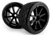 HPI Phaltline Tyres Pre Mounted on 3256 Blast Black Wheels (2)