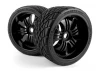 HPI Phaltline Tyres Pre Mounted on 3251 Tremor Black Wheels (2)