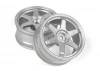 HPI TE37 Wheel 26mm Matte Chrome (0mm Offset)