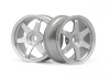 HPI TE37 Wheel 26mm Matte Chrome (0mm Offset)