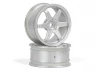 HPI TE37 Wheel 26mm Matte Chrome (0mm Offset)