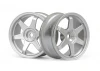 HPI TE37 Wheel 26mm Matte Chrome (0mm Offset)