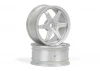 HPI TE37 Wheel 26mm Matte Chrome (0mm Offset)