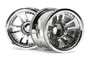 Split 5 Truck Wheel Chrome - Fits HPI Nitro MT - pair