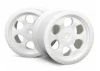 HPI 6 Spoke Wheel - White - 83x56mm - 14mm Hex - (pair)