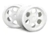 HPI 6 Spoke Wheel - White - 83x56mm - 14mm Hex - (pair)