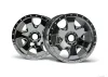Warlock Wheel Chrome 83x56mm - 17mm Hex for Savage X / Hellfire - 2 Pcs