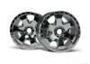 Warlock Wheel Chrome 83x56mm - 17mm Hex for Savage X / Hellfire - 2 Pcs