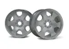 Warlock Wheel Matt Chrome 83x56mm - 17mm Hex for Savage X / Hellfire - 2 Pcs