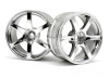 HPI LP29 Yokohama AVS Model T6 Chrome Wheels - 1 Pair
