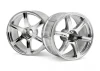 HPI LP32 Yokohama AVS Model T6 Chrome Wheels - 1 Pair