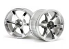 HPI LP35 Yokohama AVS Model T6 Chrome Wheels - 1 Pair