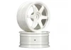HPI TE37 Wheels 26mm White (0mm Offset)