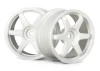 HPI TE37 Wheels 26mm White (0mm Offset)
