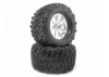 HPI Super Mudders Tyres Pre Glued on Chrome Ringz Wheels (14mm Hex)