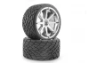 Phaltline Tyre 7inch On Blast Wheel Chrome With 17mm Hex
