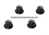 Flanged Lock Nut M5 (Clockwise/Black/4Pcs)