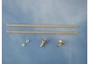 Angled Flagstaff Complete (Brass And Wood)(2)