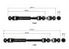 GMade - Junfac Scale SCX10 II Kit Univ Shaft 288-313mm W/B Hard Steel