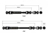 GMade - Junfac Scale SCX10 II Kit Univ Shaft 288-313mm W/B Hard Steel