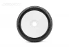 Jetko Sting Ultra Soft 1:8 Buggy Tyres Pre Glued on White Revo Rims (2)