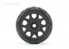 Jetko EX King Cobra LP Belted Tyres Mounted on 3.8 Black Wheels - 17mm (2)