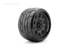 Jetko Extreme Super Sonic MAXX Belted Tyres on 3.8 Black 17mm/12mm Hex Wheels (2)