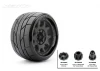 Jetko Extreme Super Sonic MAXX Belted Tyres on 3.8 Black 17mm/12mm Hex Wheels (2)