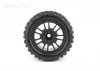 Jetko EX Slayer Belted MT Tyres on Black 12-17mm Hex Wheels (2)