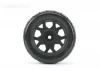 Jetko EX Tomahawk Belted XMT Tyres on Black 24mm Hex Wheels (2)